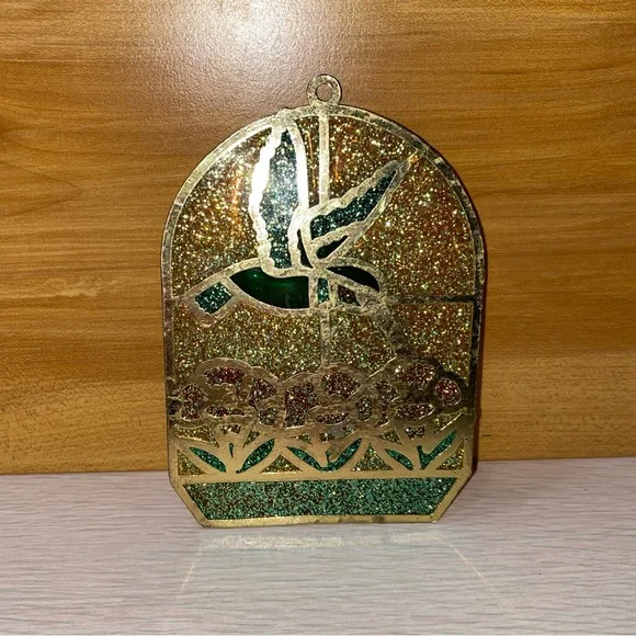 Handcrafted Stained Glass Sun Catcher Hummingbird - Picture 2 of 4